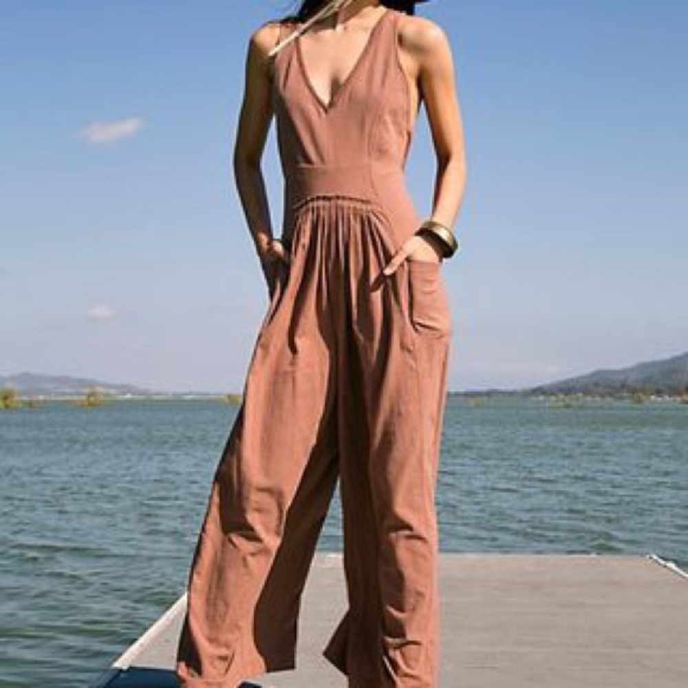 Free People Next Level Jumpsuit-XS-Otter-NWOT